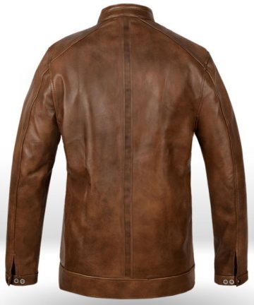 Override Leather Jacket Back