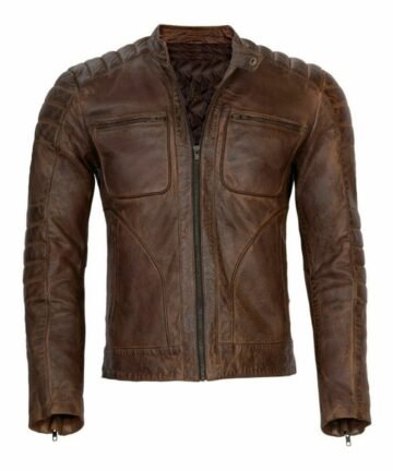 Cafe Racer Leather Jacket
