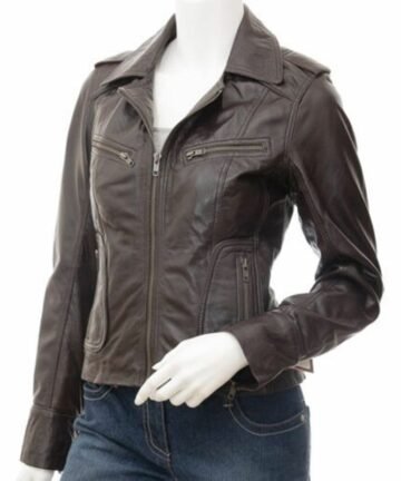 Real Sheepskin Leather Jacket for Women