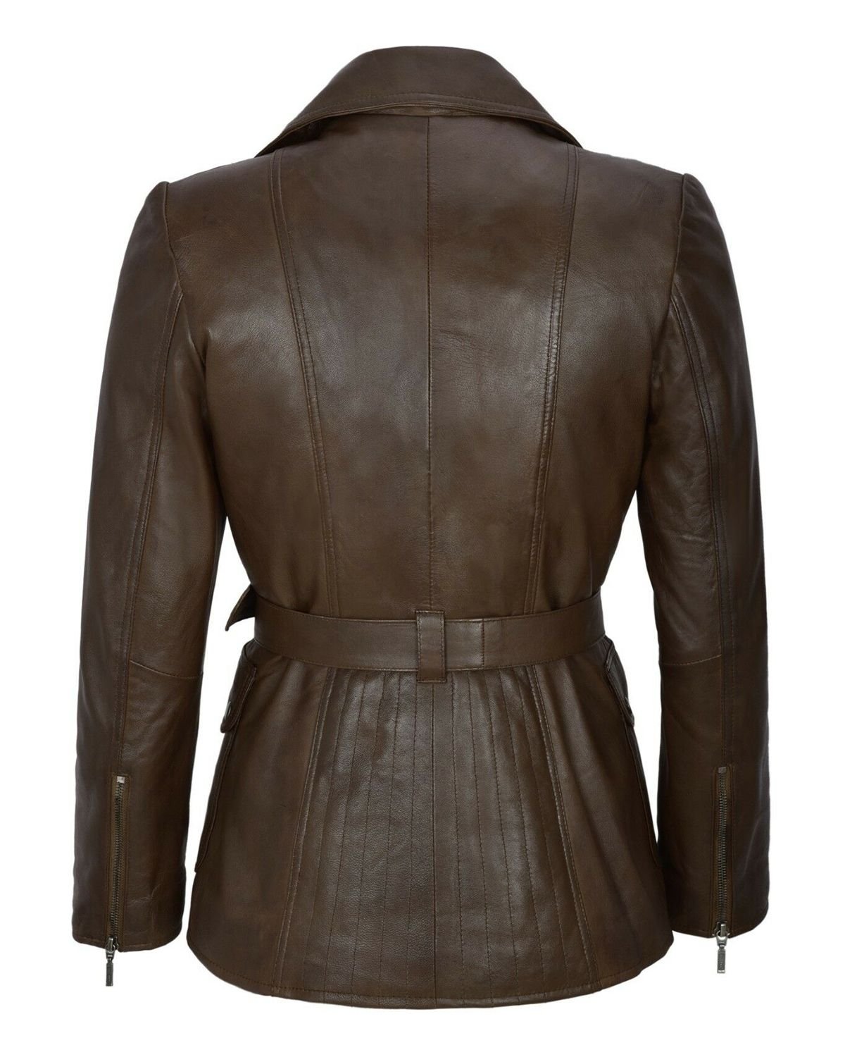 Classic Mid Length Brown Trench Coat for Women | Best Quality Genuine ...