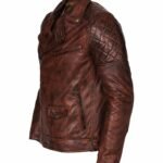 Sheepskin Leather Jacket For Bikers