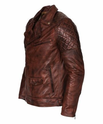 Sheepskin Leather Jacket For Bikers