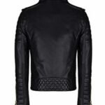Quilted Black Biker Jacket for Women