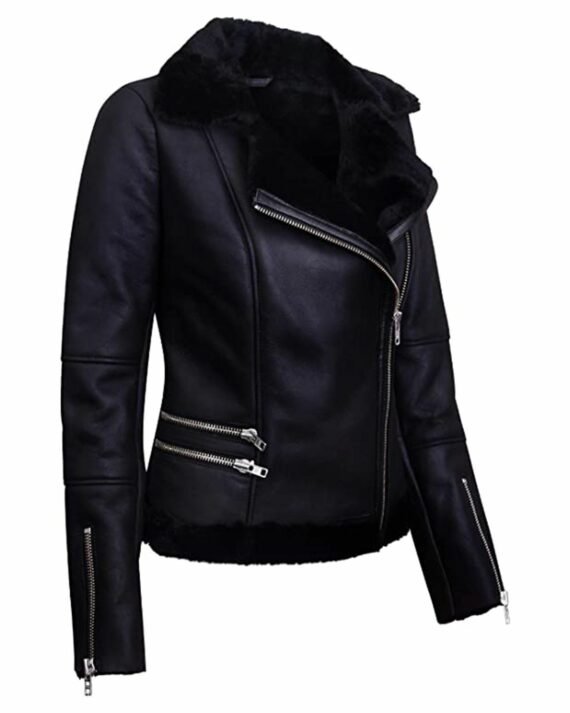 Aviator Style Leather Jacket