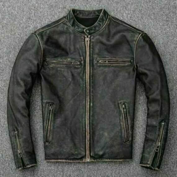 Handmade Leather Jacket Front