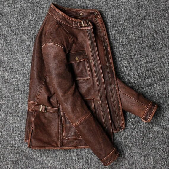 Brown Cowhide Leather Jacket