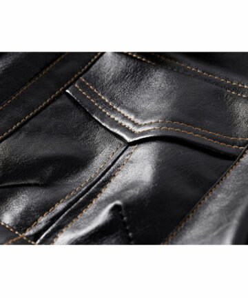 Winter Casual Business Thicken Fleece Lining Warm Leather Jacket Sleeve