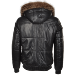 Sheepskin Leather And Sheepskin Lined Hooded Jacket for Sale