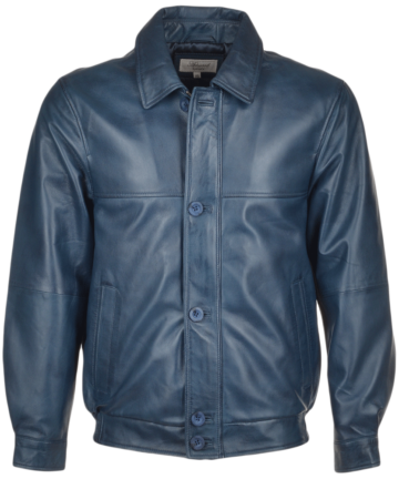 Leather Jacket Blue