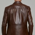 Shirt Collar Leather Jacket