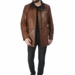Hazelnut leather jacket