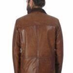 Brown leather jacket