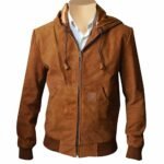 Car Bowrn Suede Hooded Jacket